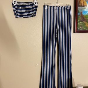 matching striped set
